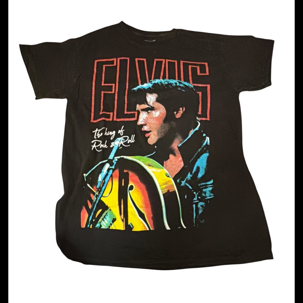 Black Elvis Presley Graphic Tee Size Small King Of Rock N Roll